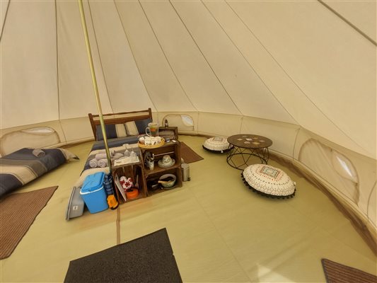 Bell tent interior